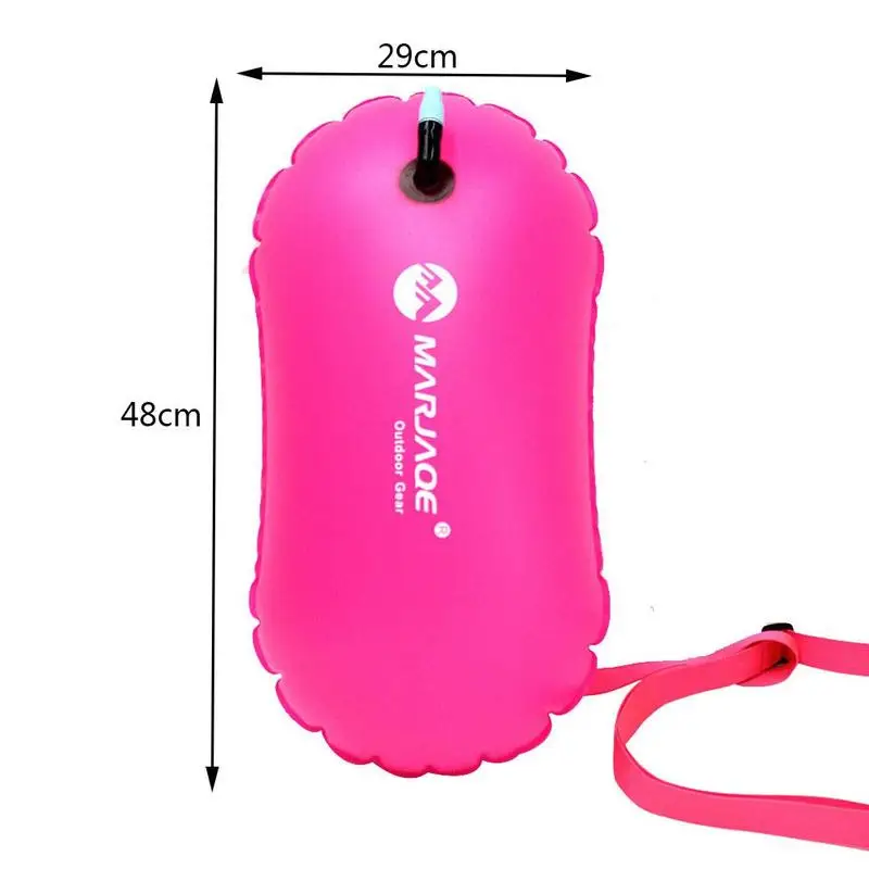 Swimming pool Buoy Tow Floats Inflatable Life Saving Swim Buoy PVC Inflated Air Drying Bag Drift Bag pool accessory Open Water 5