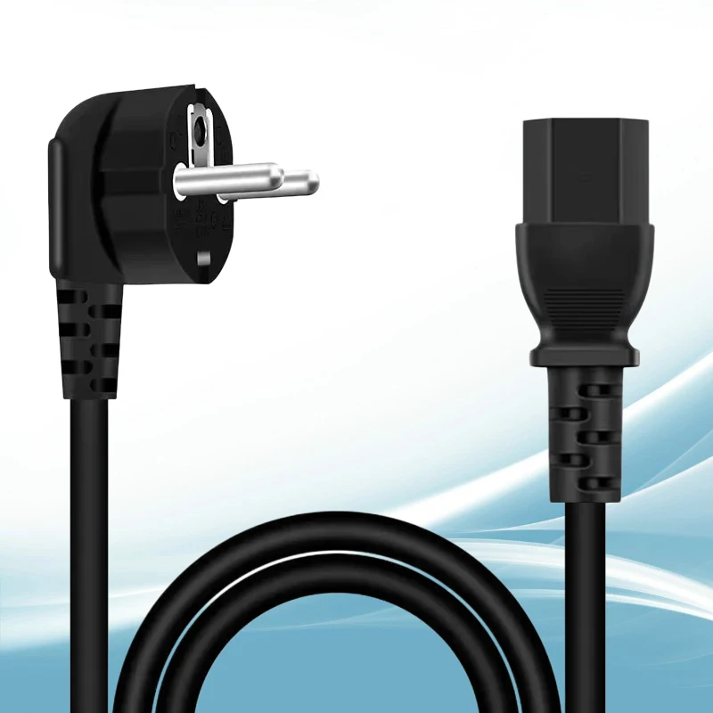 Universal 1.5m 3-Prong AC Power Cord for Electronics and Devices