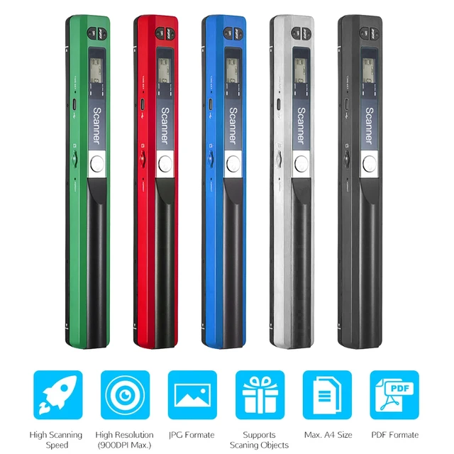 Portable Mini Scanner 900DPI A4 Document Handheld Scanner for Photo Picture