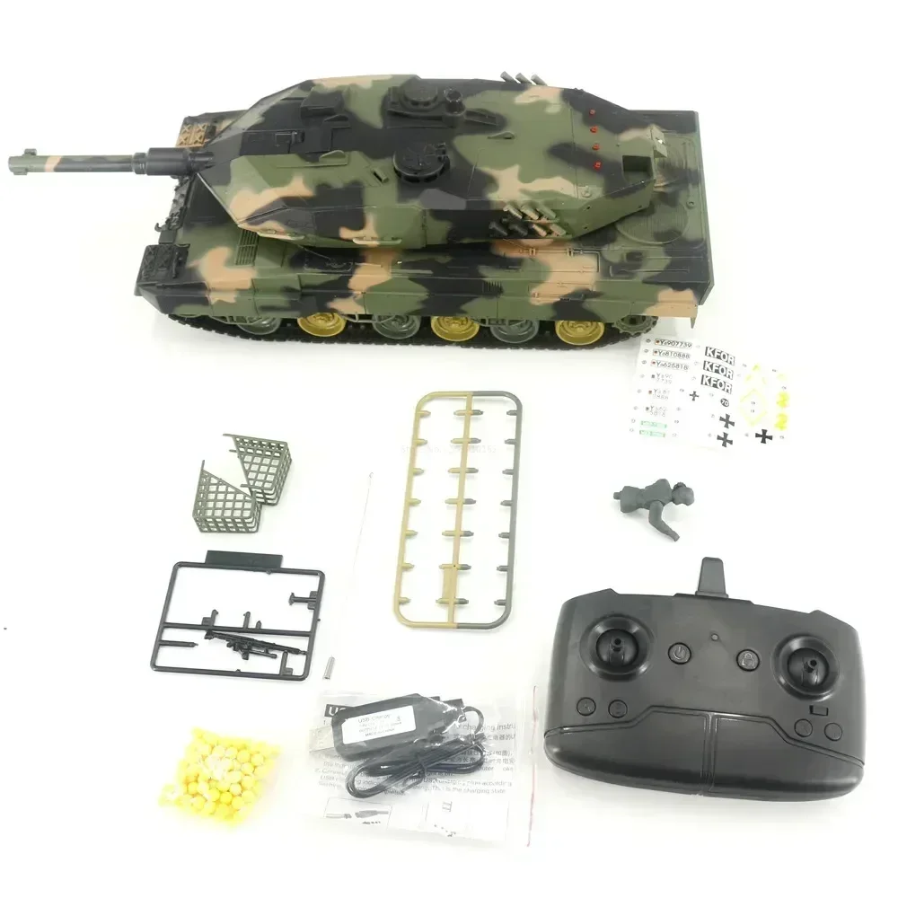 New Henglong 1/24 Scale Abrams M1a2 Us Battle Tanks Airsoft Panzer Rc Model Remote Control Military Vehicle Combat Children Gift 3