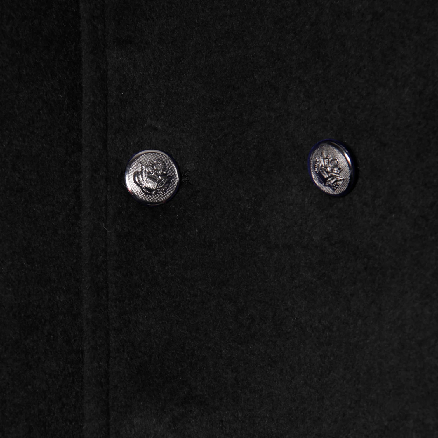 Fashion Designer Black Overcoat Men  Double Breasted Silver Metal Buttons Custom Made Tailored Long Coats For Man Winter Jackets