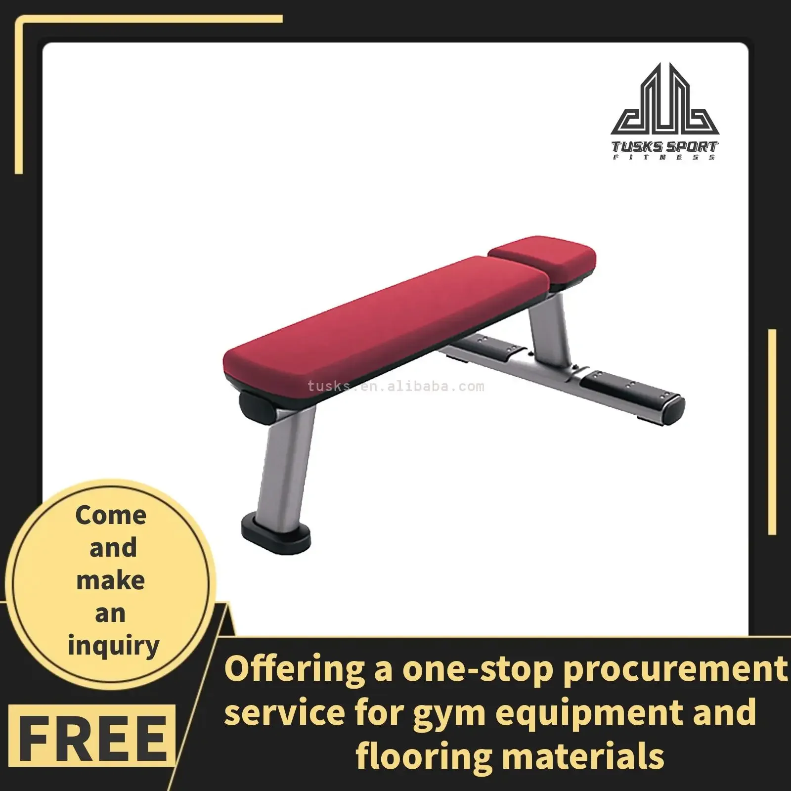 Sports Multifunction Cable-Driven Gym Bench Flat Weight Bench Press Exercise Workout