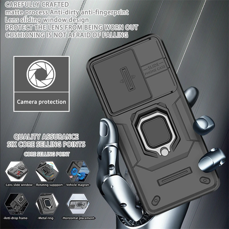 Enhanced Protective Sliding Camera Case with Magnetic Holder