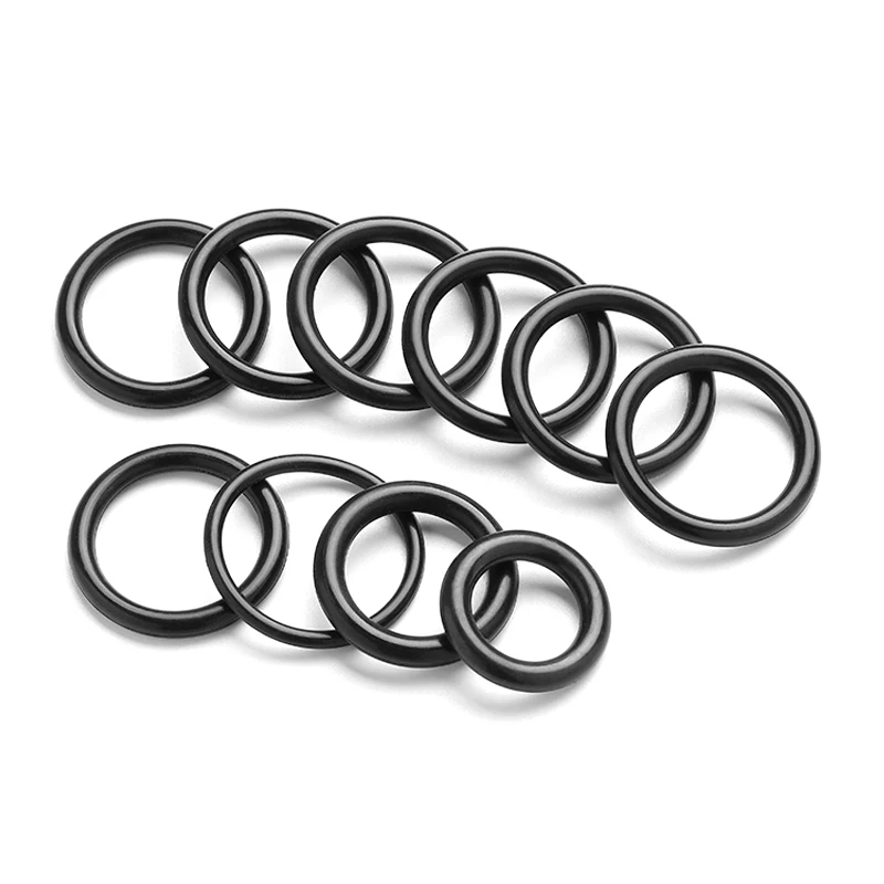 10mm x 6mm x 2mm Rubber Oil Seal O Ring Gasket Washer Black 100Pcs