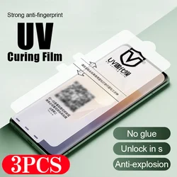 3-Pack Premium UV Light Curing Screen Protector Film for UV light curing film (Oneplus 7T pro)