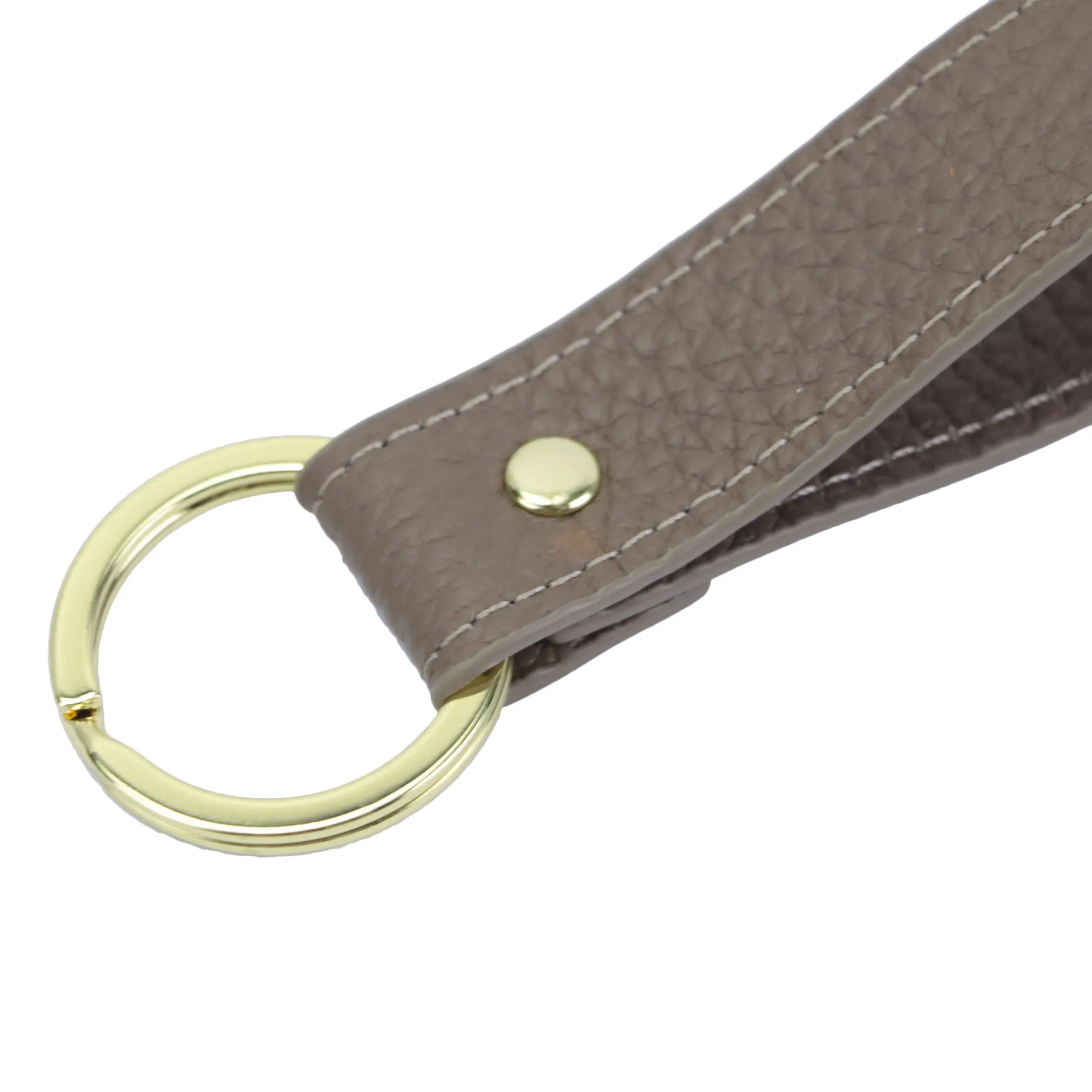 Leather Keychain Free Initial Letters Key Holder For Women Men Car Key Pebble Pattern High Grade Keychain Ring