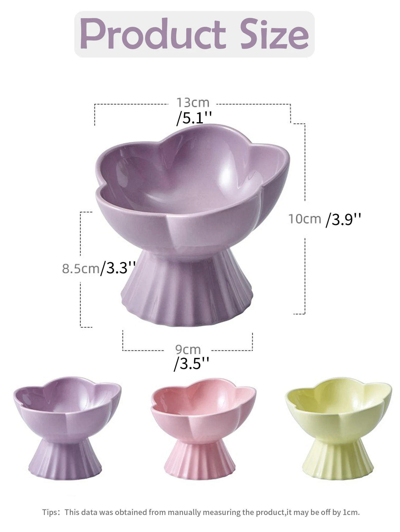 Title 5, Creative Ceramic Cat Bowl Non-slip Flower Shape...