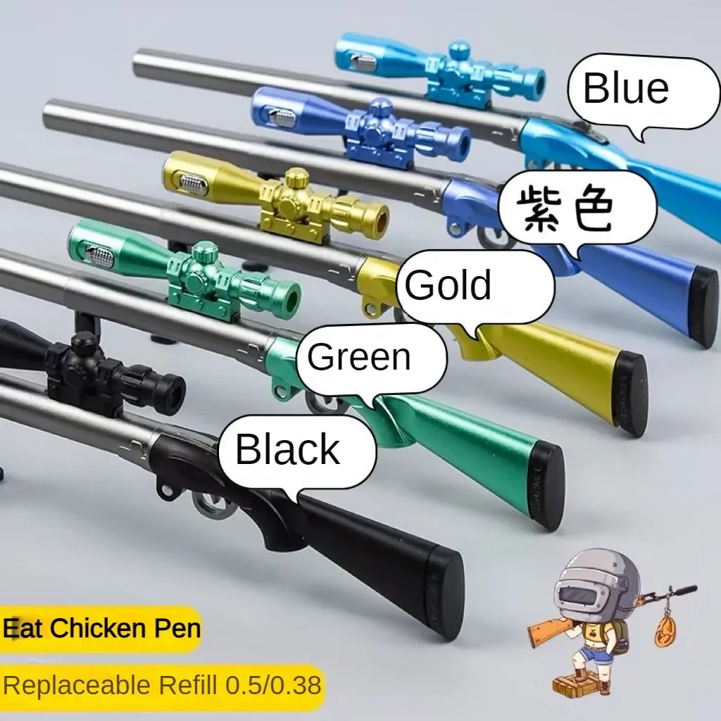 Primary School Student Toy Gift Novel Creative Weapons Gun Pen Neutral Pen Sniper Rifle 98 Shape with Light Fountain Pen 3
