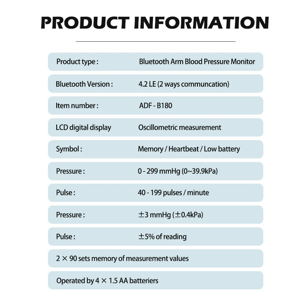 Bluetooth Arm Blood Pressure Monitor Home Medical Blood Pressure Monitoring gauge digital tensiometers pressure meter blood pressure monitor blood pressure meter