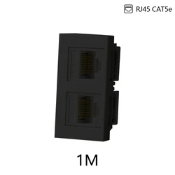 Multifunctional Hidden Pop - Up Desktop Socket with Universal Features - Black - 1M - 2CAT5