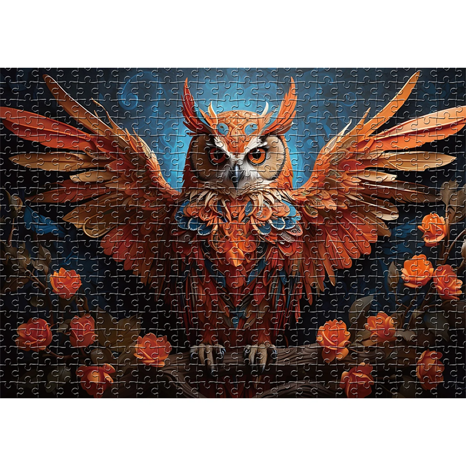 1000 Pieces Night Owl Jigsaw Puzzles for Adults Home Decor Games Family Fun Floor Puzzles Educational Toys for Kids 3