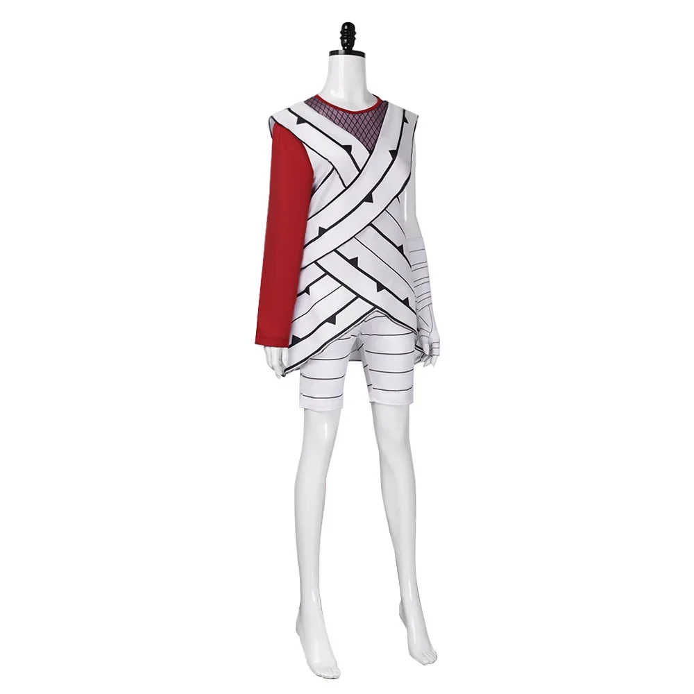 Naruto: Sarutobi Asuma | White Striped Battle Suit Cosplay Costume 20 White Striped Battle Suit Cosplay Costume for Women