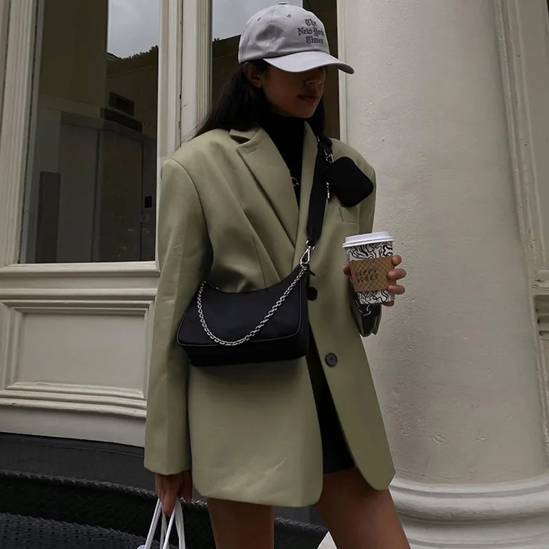 

2023 women spring new fashion personality Jacket cardigan backless long-sleeved casual blazer office ladies work suit