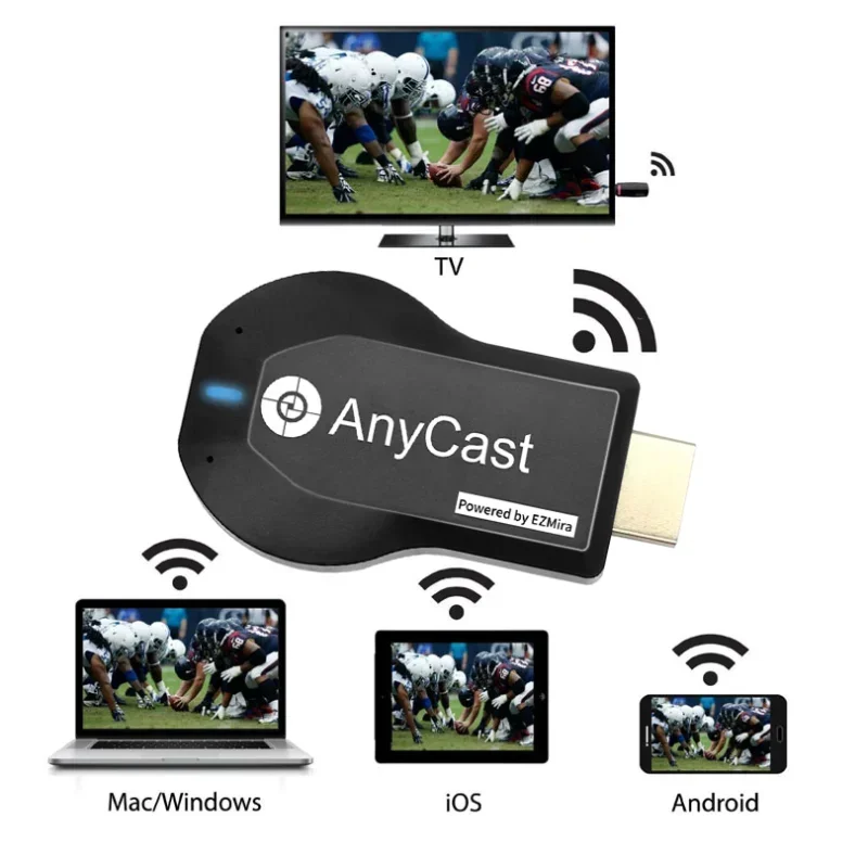 Mirascreen M2 Pro Tv Stick Wifi Display Ricevitore Stream Mircast Anycast Dlna Miracast Airplay Mirror Screen Android Tv Dongle