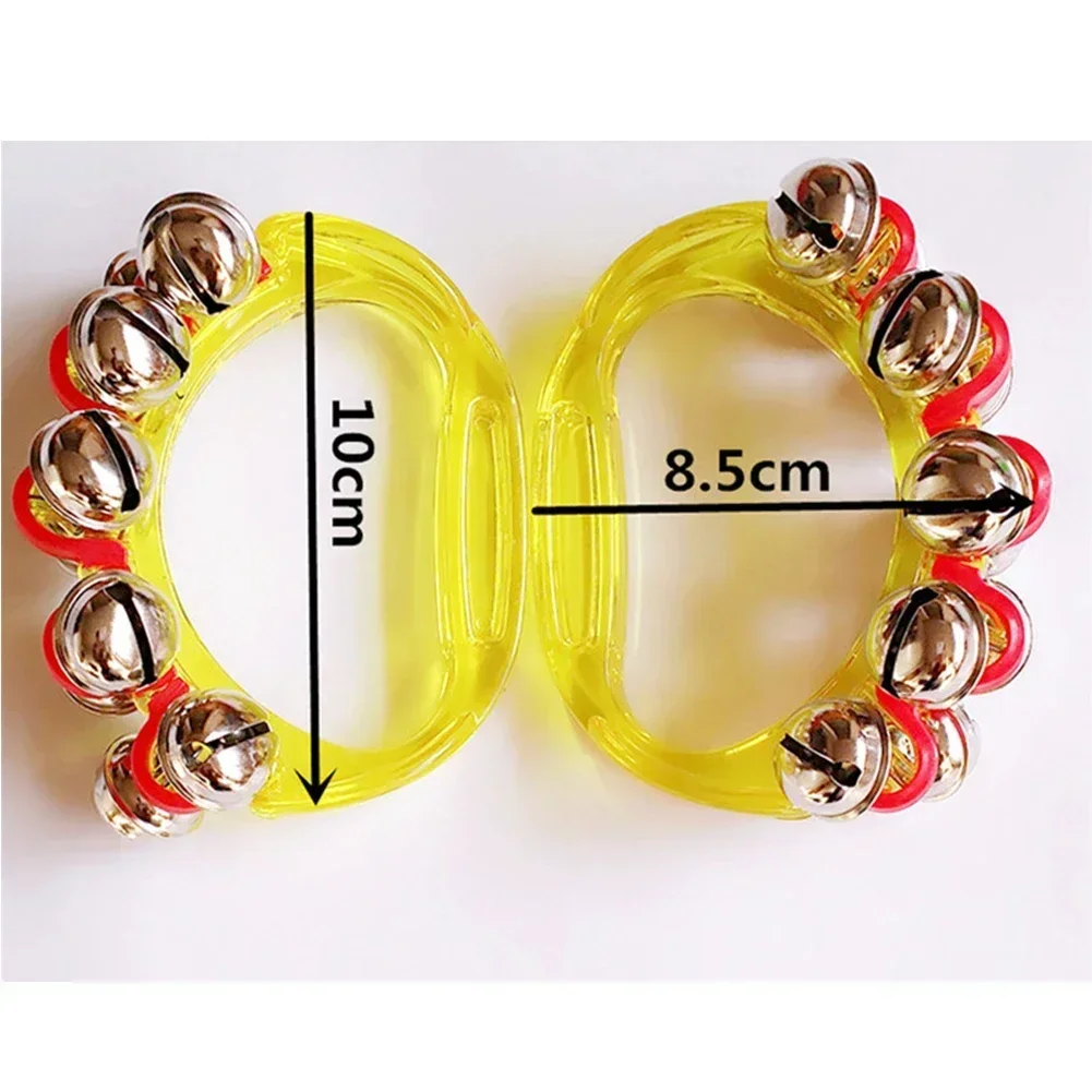 Double Row Metal Jingles Hand Held Percussion Half-Moon Tambourines Musical Instrument Gifts Hot Sale For Kids Adults Party Part