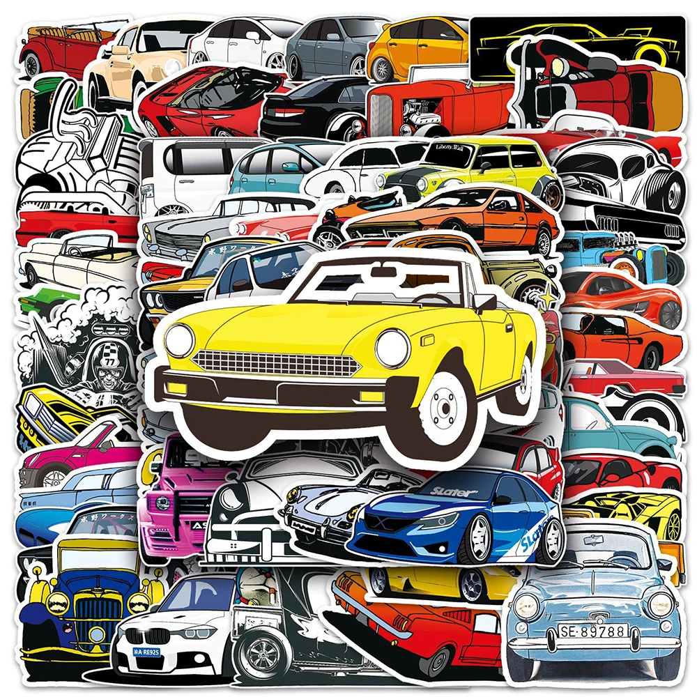 10/30/50/112pcs Mixed Racing Car JDM Stickers Cool Cartoon Toy Sticker Suitcase Diary Scrapbooking Graffiti Decals Fun for Kids 46pcs box mixed thank you stickers for gift sealing sticker envelope decor diary scrapbooking stickers stationery supplies