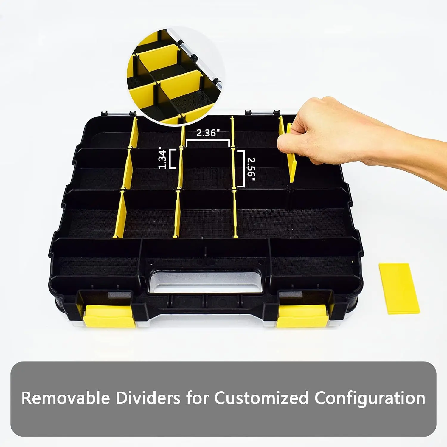 Double Side Tools Box Organizer Tool Storage Box Multifunctional Portable Tool Box Toolbox Container for Screws Nuts Small Parts