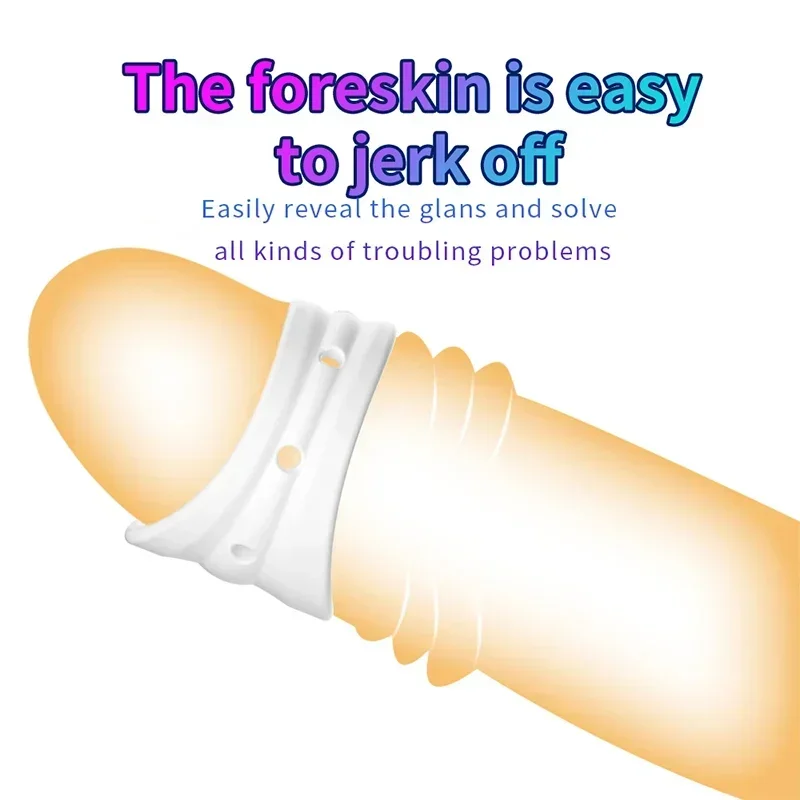 Penis Ring Male Foreskin Corrector Silicone Cock Rings Sex Toys for Men Delay Ejaculation Glans Stimulation Adult Products