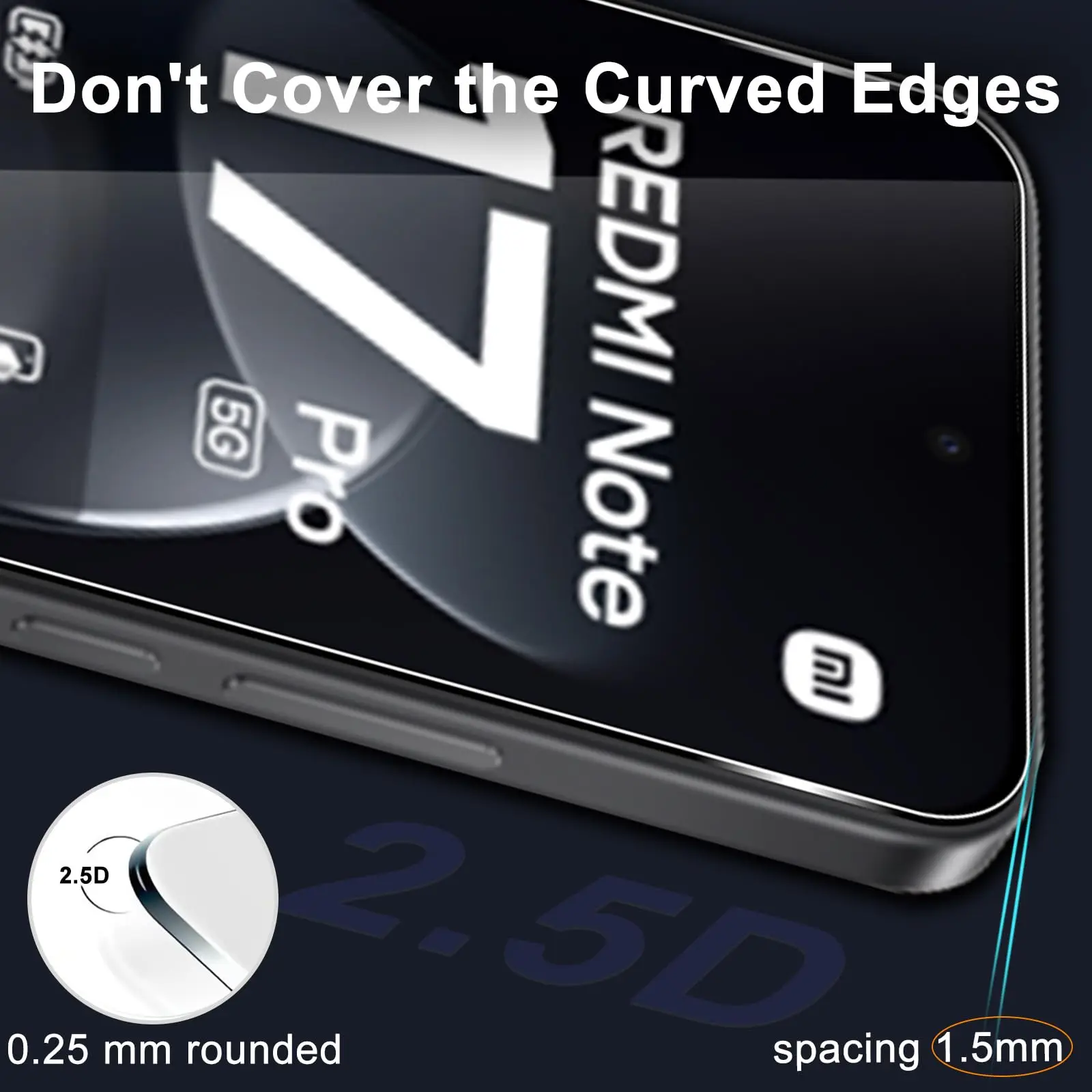 6.83-inch Crystal HD Tempered Glass Screen Protector - 9H Anti-Scratch, Case-Friendly