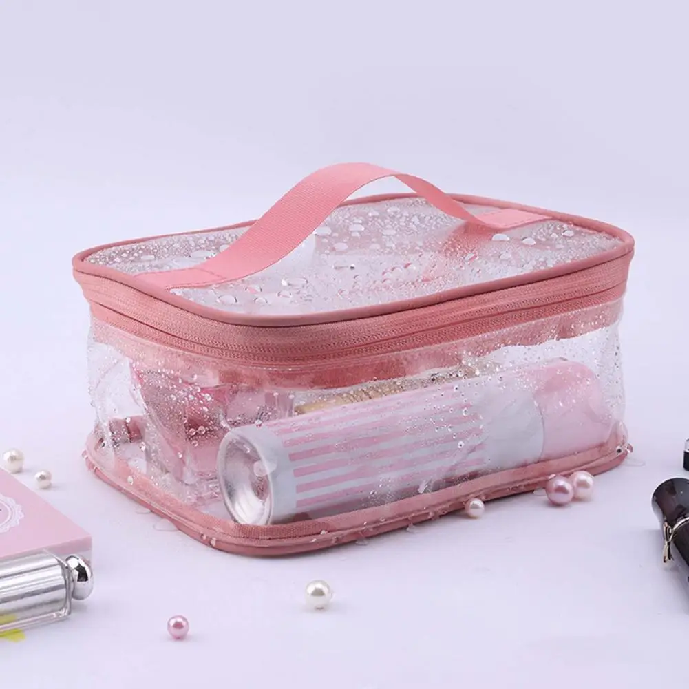 

Fashionable Travel Accessory Vacation Travel Bathroom Makeup Clear Bag Anti-dust Zipper Design Makeup Clear Bag for Makeup