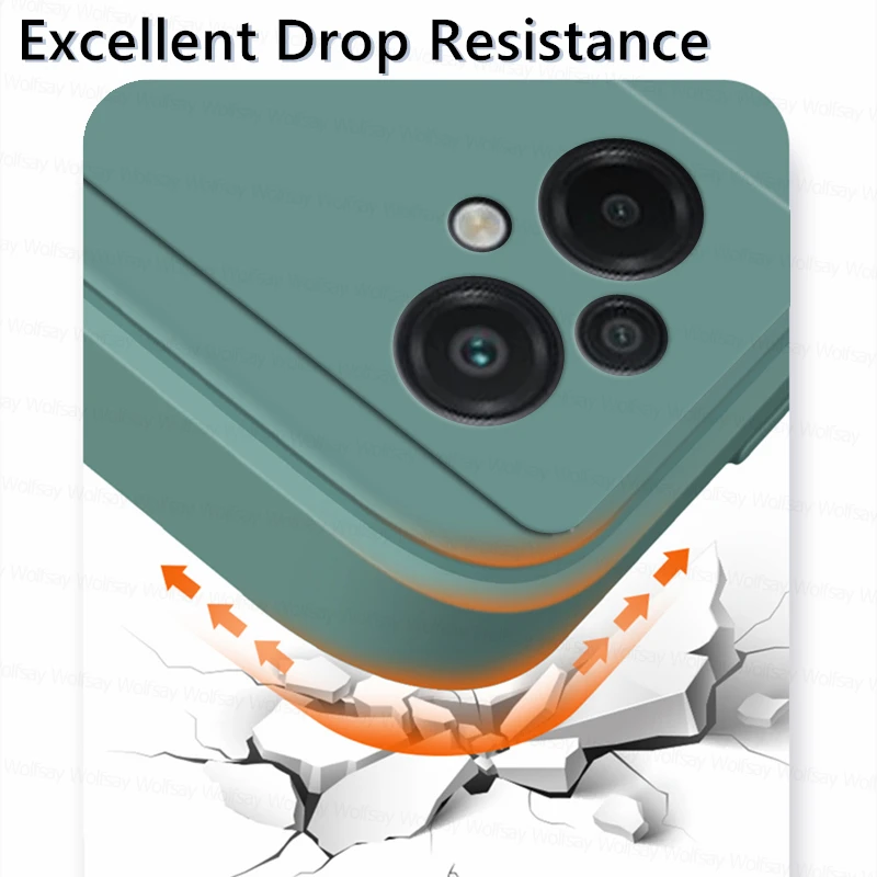 Shockproof TPU Liquid Silicone Phone Back Case