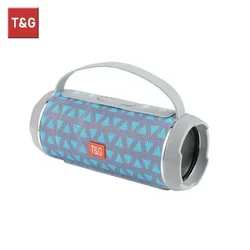 Portable Waterproof Bluetooth Speaker with Powerful 3D Stereo Sound and Hands-Free Capability (Gray Blue)