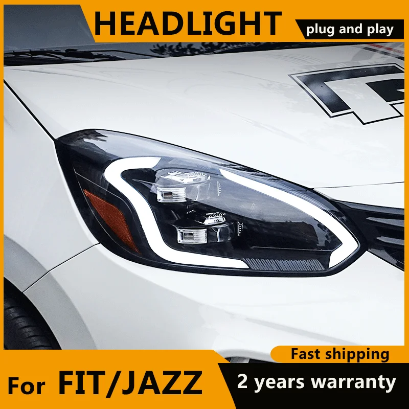 

ALL LED Head Lamps For Honda FIT Jazz 2021 GR9 Headlights Dynamic turn signal LED Daytime Running Light Headlamp assembly