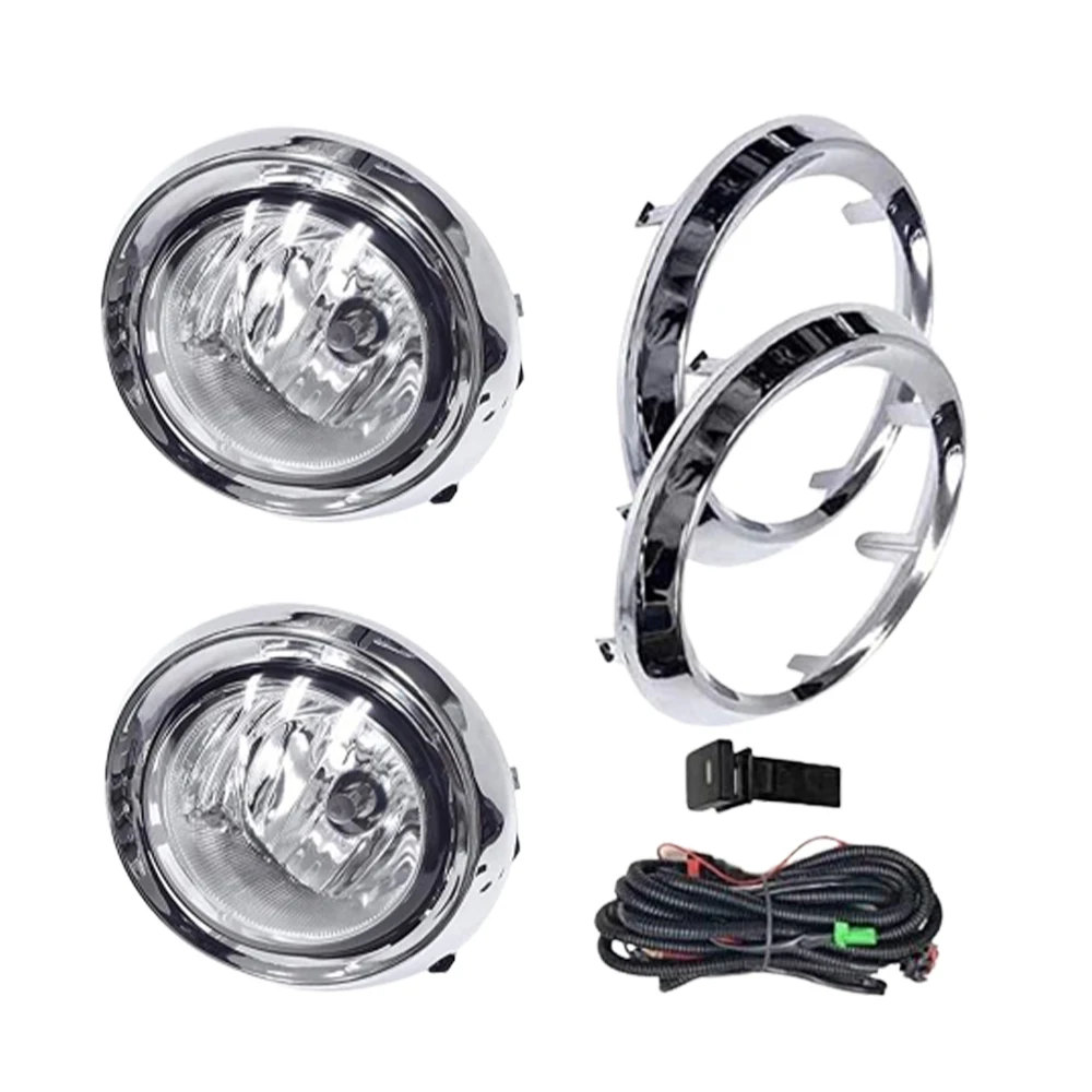 Complete Fog Light Kit With Chrome Trim For 2011-2017 Toyota Sienna SE Only - Includes Wiring & Halogen Bulbs