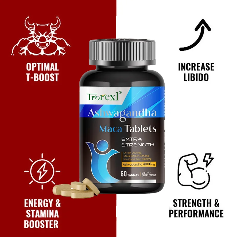 Organic Ashwagandha Pills Men Enhancing Supplement Improve Size Endurance Supports Reproductive Health Natural Energize