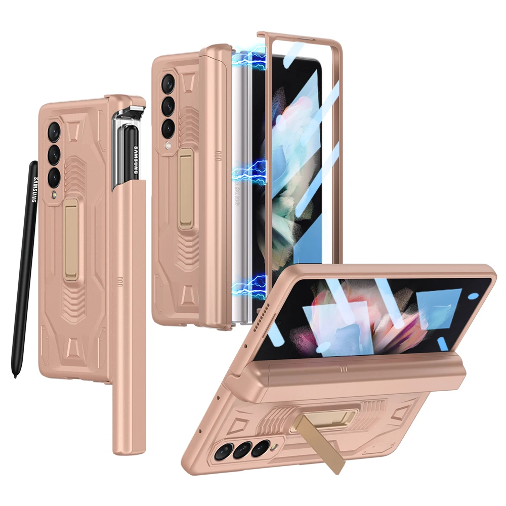 

Shockproof Tempered Glass Film Folding Case for Samsung Galaxy Z Fold 4 Fold3 Fold4 Fold 3 Zfold4 Full Protection Phone Cover