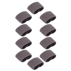 Elastic Nylon Belt Keepers and Strap Organizers - Set of 10 (Grey)
