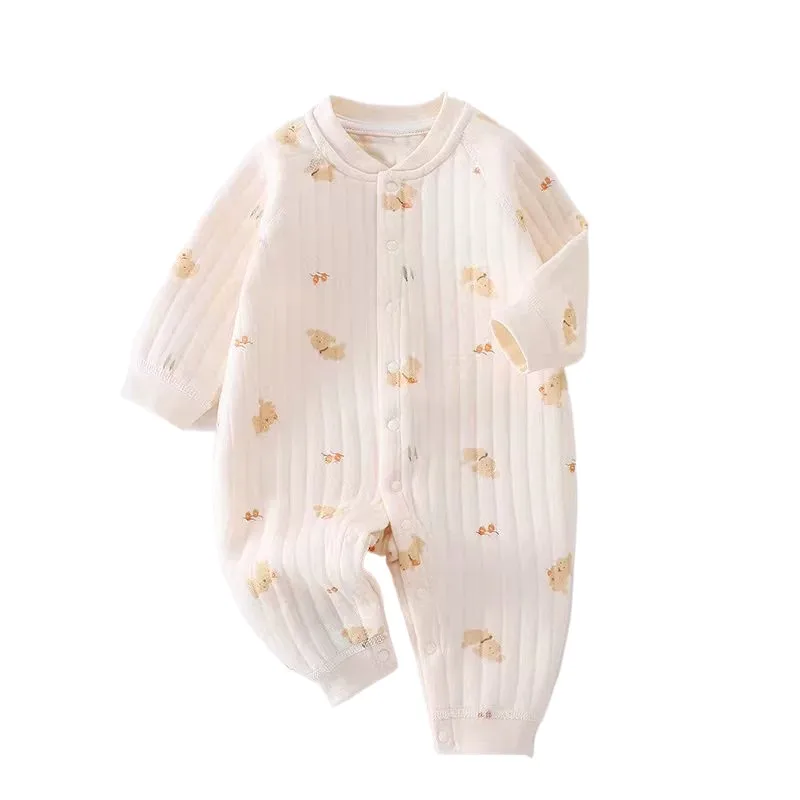 Baby Onesie Spring and Autumn Cotton Pajamas Boys Girls Baby Jumpsuit Cute Printed Bodysuit Newborn Comfortable Onesie