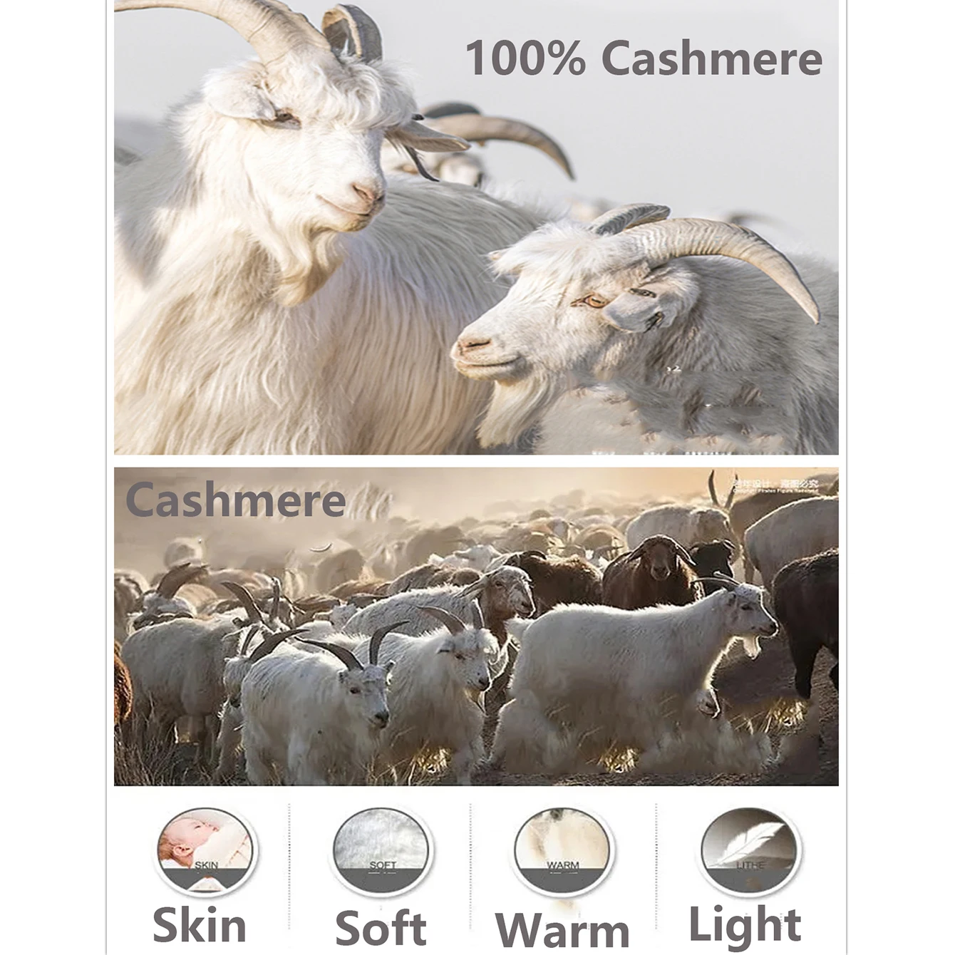 100%Pure Cashmere Beanies for Women Winter 2023 Solid Warm Soft Hat Bonnets y2k Knitted Skullies Cute Hats Ear Protect Caps 6