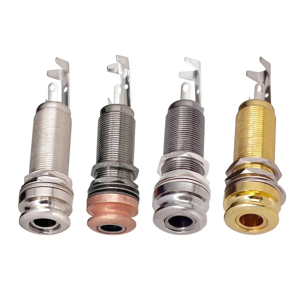 2023 일렉트릭 기타베이스 엔드 핀 잭 출력 잭용 스레드 실린더 출력 스트랩 엔드 핀 6.35mm 스테레오 1/4 인치 소켓 플러그