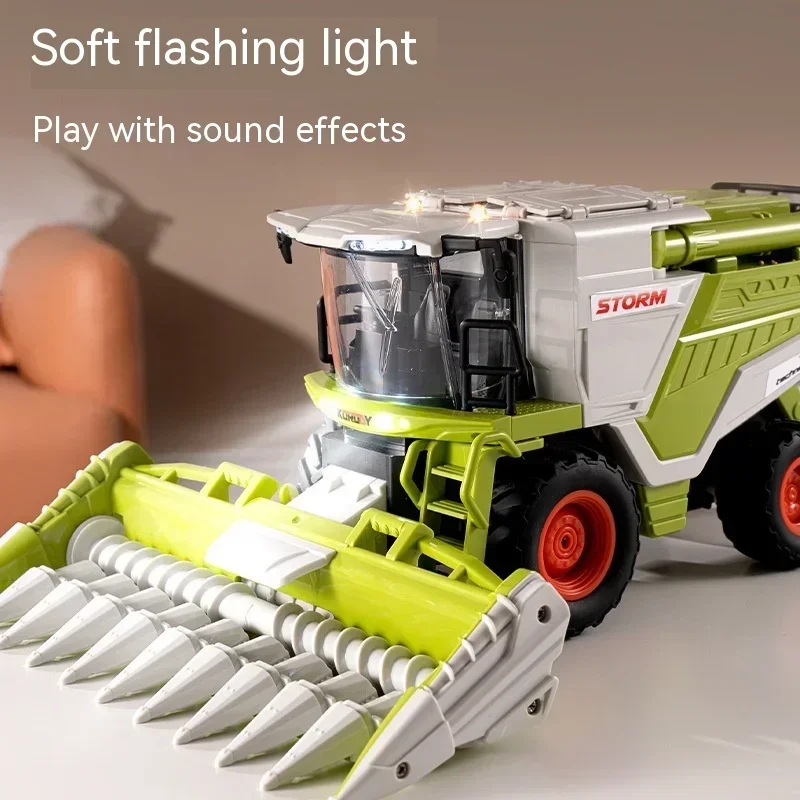 1:24 Rc Farmer'S Car Wheat Harvester Combination Multi-Feature Lights 6608 Wheat 6612 Corn Crop Harvester Children'S Toys Gift 4