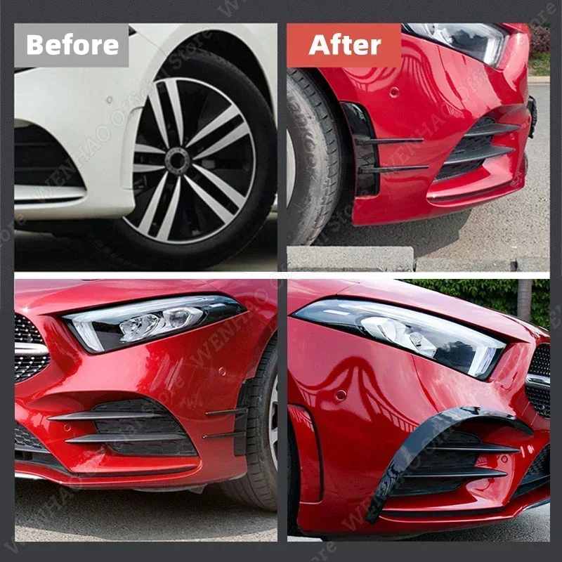 Car Front Canards Apron Bumper Splitter Spoiler car bumper spoiler for Mercedes Benz W177 A180 A200 A250 A260 AMG A35-Aero Body Kits