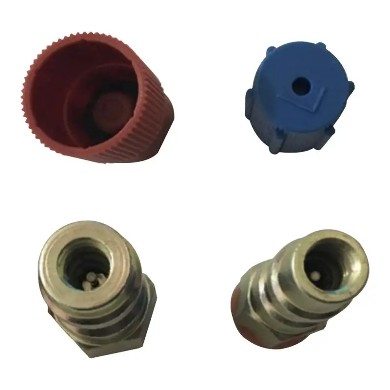 R12  R134a 개조 키트 R12  R134 A 고/저 AC 피팅 포트 개조 변환 어댑터 표준 자동 공기에 적합