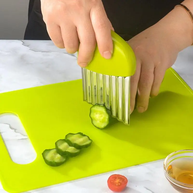 19PCS Montessori Kitchen Tools For Toddlers-Kids Cooking Sets Safe For Real Cooking Toddler Crinkle Cutter Kids Cutting Board 5