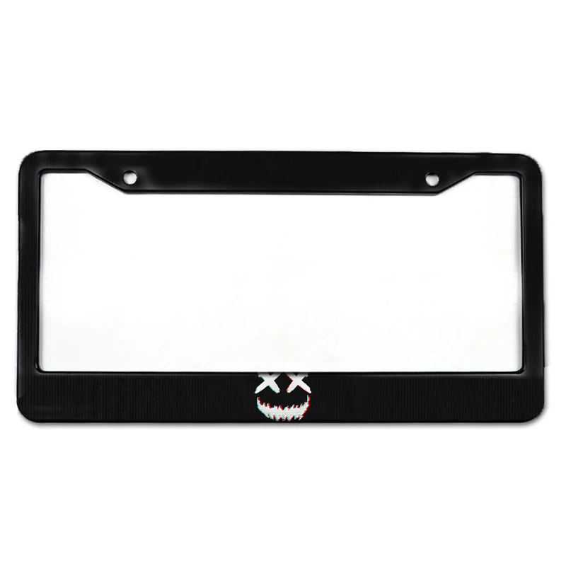 Sleek Chrome License Plate Frame - Universal Fit, Durable Black Finish
