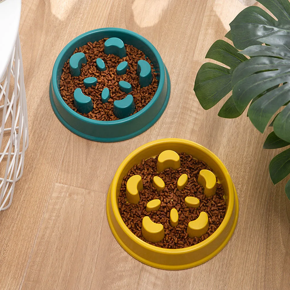 Pet Slow Food Bowl Small Dog Choke-proof Bowl Non-slip Slow Food Feeder Dog Rice Pet Supplies Available for Cats and Dogs