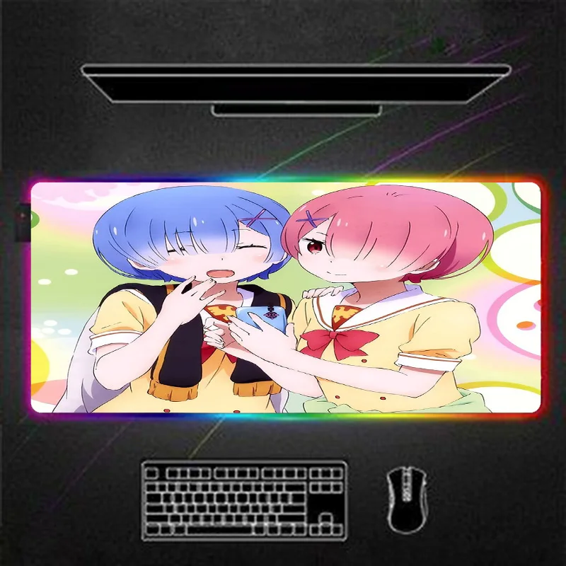 

Mairuige Re:Zero Rem Anime Game Mouse Pad Office Computer Desk rubber Mousepad Wrist Rests Home Gamer PC Accessories