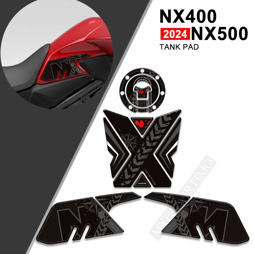 

For Honda NX400 NX500 NX 400 NX 500 2024 Motorcycle Fuel Oil Tank Pad Side Knee Protector Stickers Decals Kit
