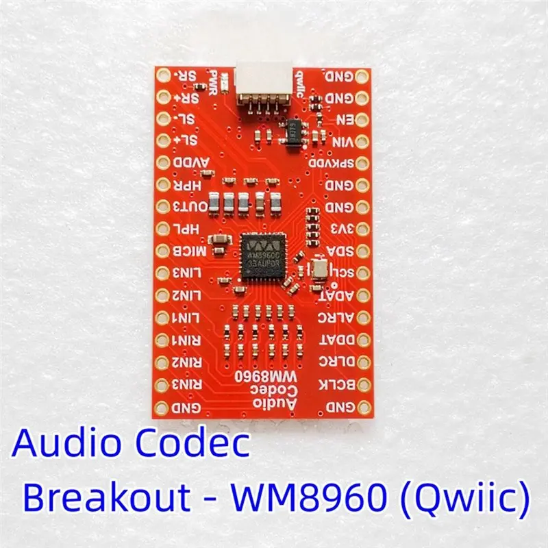 ABZW BOB-21250 I2S 스테레오 오디오 모듈 WM8960 Qwiic 오디오 코덱 브레이크아웃 헤드폰 스피커 앰프 개발 보드