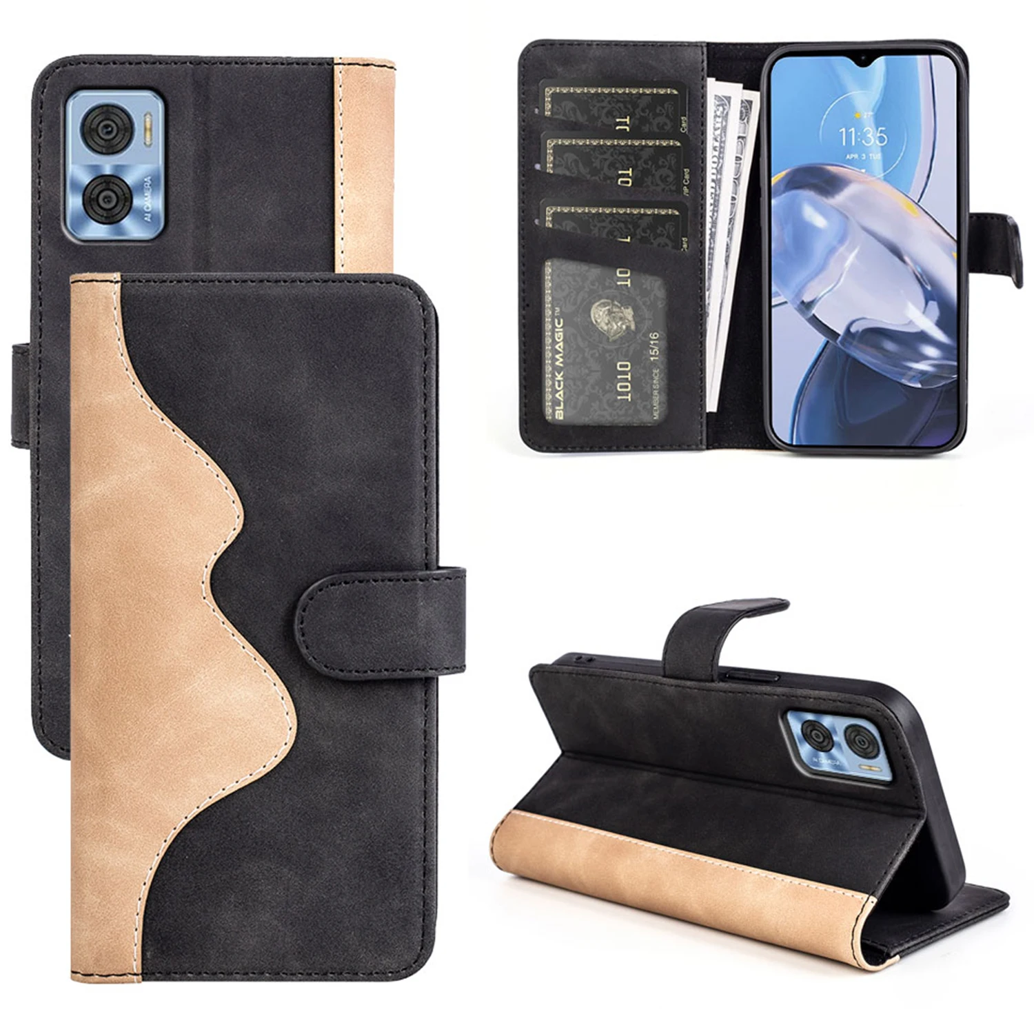 Flip Leather Cases For Motorola Moto G51 G Stylus E22i E22 G62 Edge 30