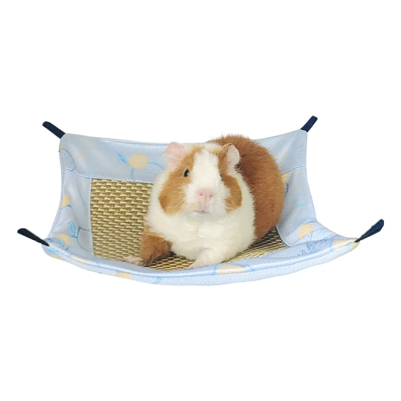 Summer Cooling Hamster Hammock Hanging Beds Rattan Mat for Small Animals