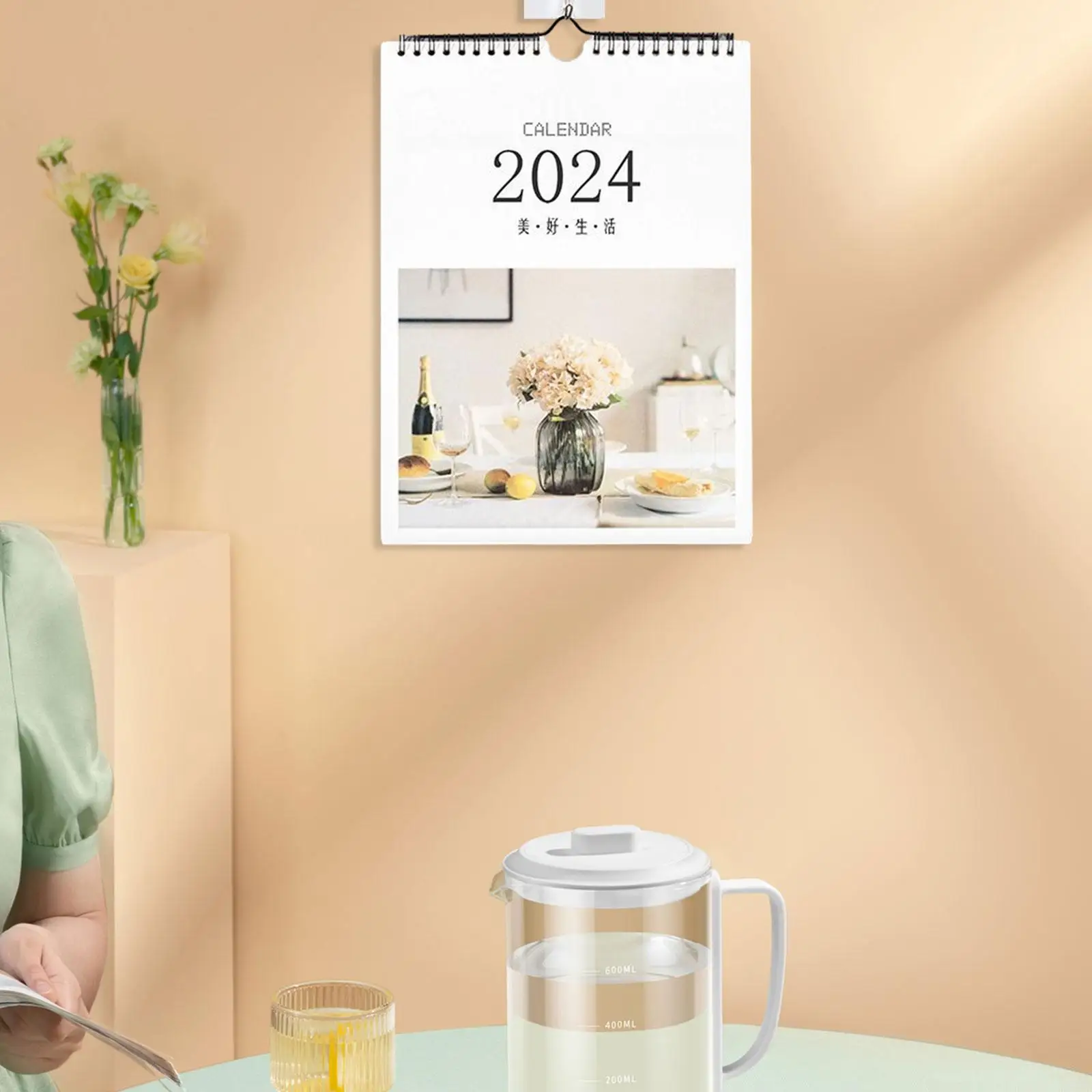 Coil Wall Calendar Monthly Calendar,Hanging Hook Sept 2023 - DEC 2024,2024 Calendar Schedule for New Year Office Home Bedroom