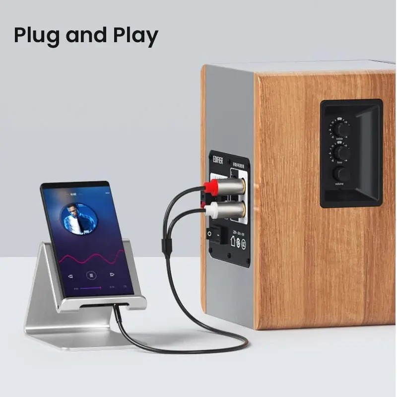 High-Quality 3.5mm to RCA Gold-Plated Audio Adapter Cable