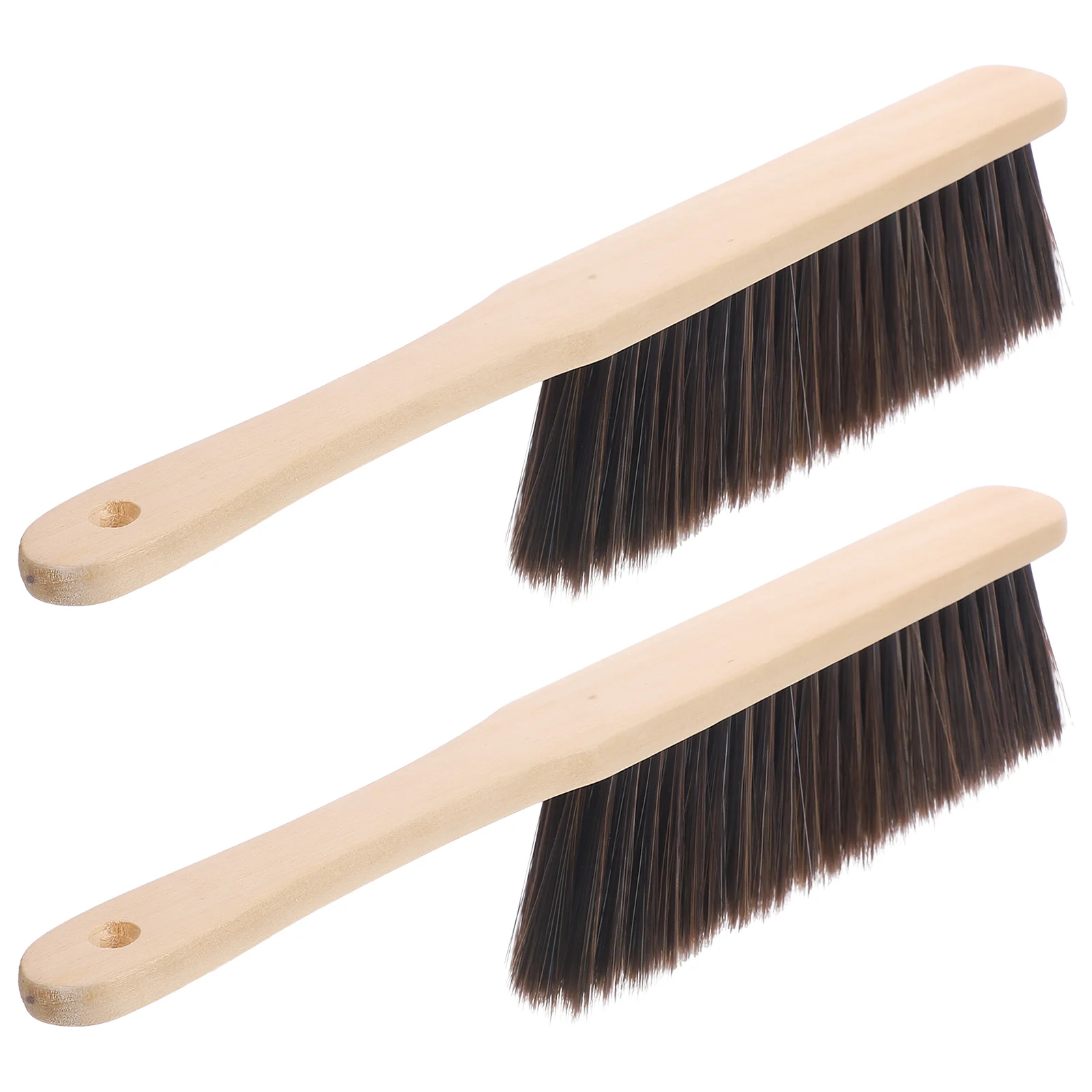 

2 Pcs Broom Hanging Decor Tent Sofa Hair Remover Bed Duster Wood Blanket Brush Couch