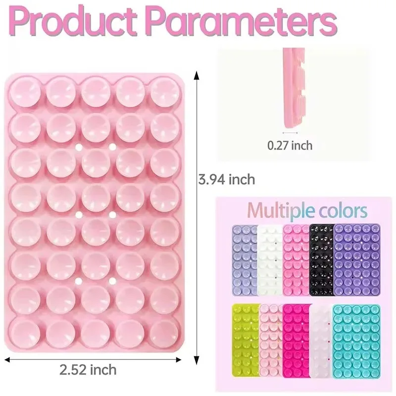 실리콘 흡착식 휴대폰 거치대 다기능 고정형 미끄럼 방지 모바일 홀더 양면 탈부착 가능 휴대폰 고무 흡착 패드
