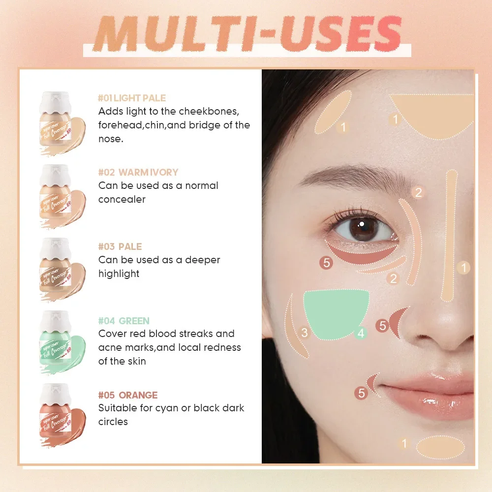 Makeup cosmetics,makeup cream Long-lasting Concealer Cream Face Foundation Makeup Cover Acne Dark Circles Matte Professional Base Makeup Cosmetics